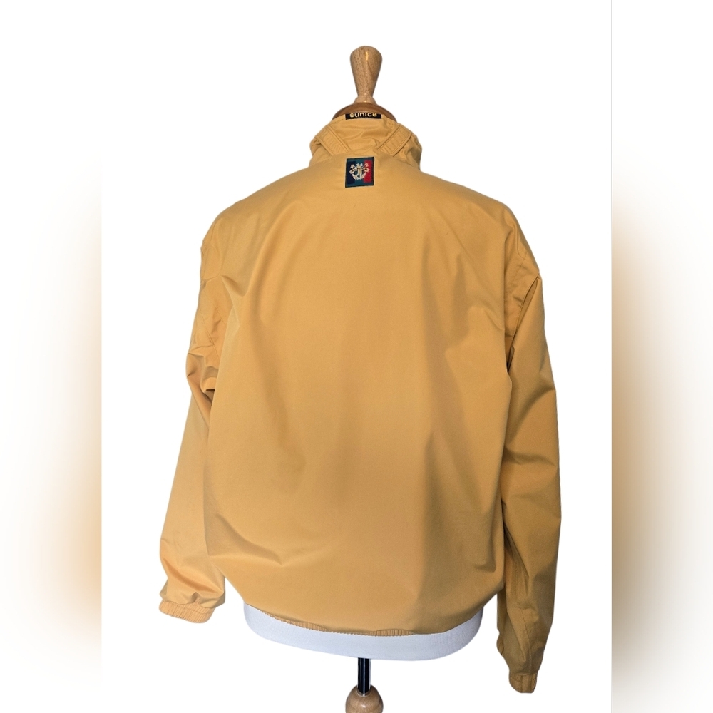 Vintage Sunice Mustard Pullover Windbreaker Jacket L‎ Oversized Golf 90s Korea - Picture 4 of 16